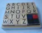 alphabet set wooden stamp
