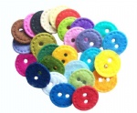 Scrapbook round felt buttons for handicraft