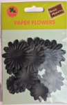 Black collection scrapbook paper flowers-paper petals-embellishments