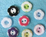 lovely two-tone buttons for scrapbooking