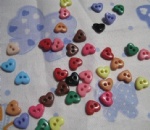 mini love heart buttons for scrapbooking