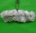 White 1.5cm scrapbooking paper rose flowers