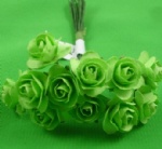 Green 1.5cm scrapbooking paper rose flowers