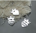 alloy crown with heart charms wholesale