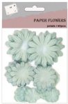 Ice blue scrapbook paper flower petals