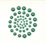 50pcs green pearls sticker