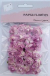Purple scrapbook paper rose blooms