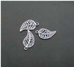 Metal leaf charms bracelet