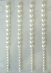 76pcs white pearls sticker decorative