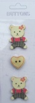 3pcs chinese factory wholesale wood buttons for craft