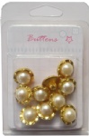 China wholesale Plating gold shank buttons with pearls