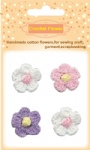 Decorative handmade cotton crochet flowers