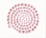100pcs pink gems sticker