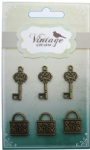 Decorative Vintage Alloy Keys & Lock