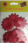 Red collection scrapbook paper flowers-paper petals-embellishments